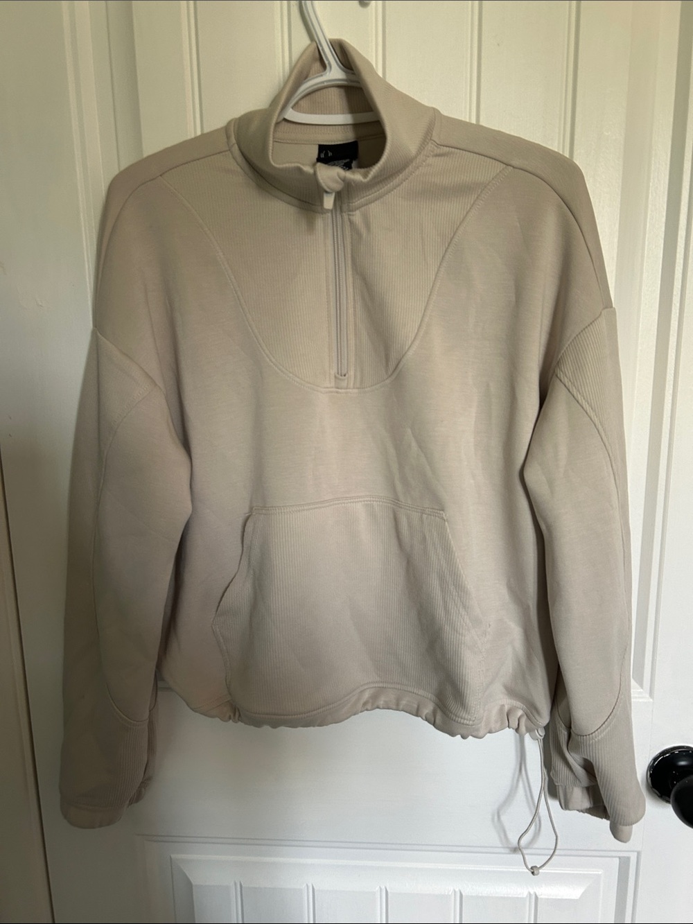 Spyder Cream Half-Zip Scoop Neck Pullover with Kangaroo Pocket